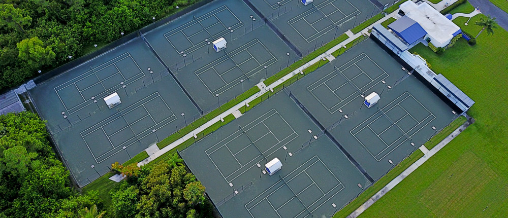 Buttonwood Tennis Club Drone View
