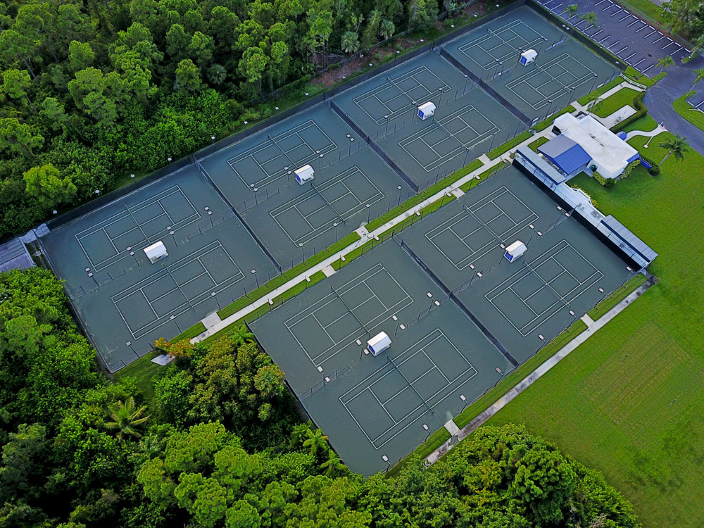 Buttonwood Tennis Club Drone View